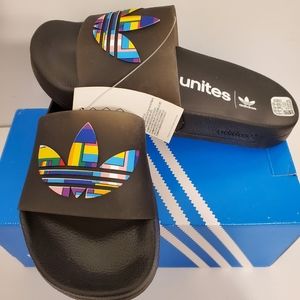 NWT Adidas Adilette Lite Pride Slides Size 6🌈